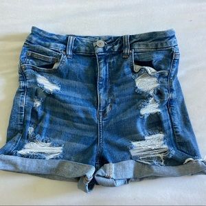 American Eagle Next-Level Stretch Ripped Jean Shorts